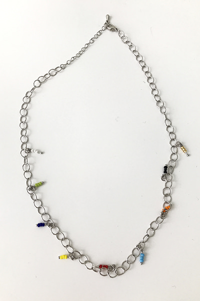 RAINBOW BEADS CHAIN NECKLACE