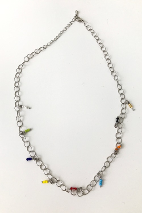 RAINBOW BEADS CHAIN NECKLACE