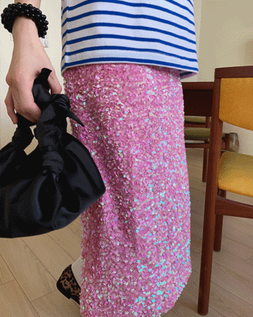 PINK SEQUIN SKIRTS
