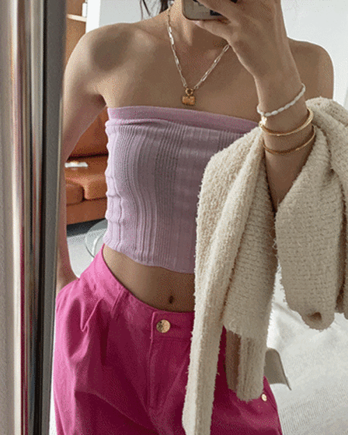 KNIT TUBE TOP